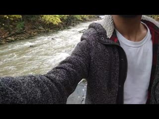 jerk off his dick by the river