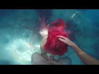fucked a mermaid in the pool | fucking in mouth woman fish | cum in mermaid mouth after sweet blowjob